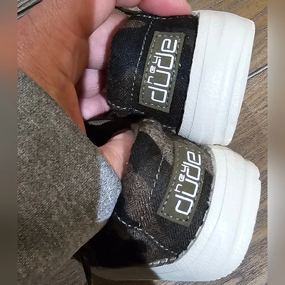 New Hey Dude Camo Slip-On Shoes size